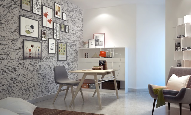 Giấy dán tường với họa tiết độc đáo mang lại cảm hứng làm việc cho nhân viên Giấy dán tường với họa tiết độc đáo mang lại cảm hứng làm việc cho nhân viên