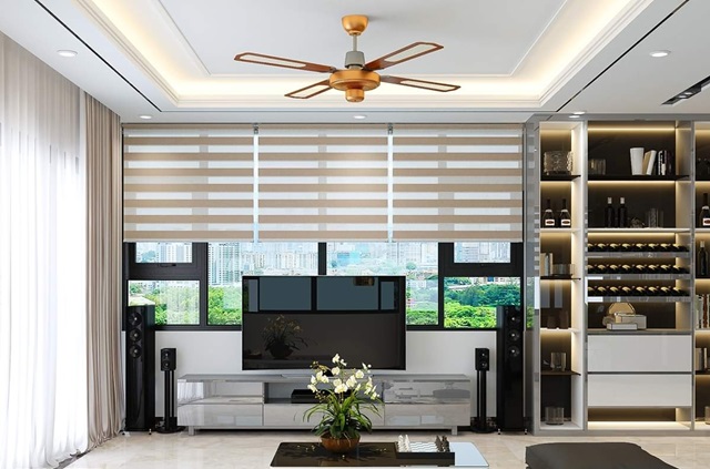 Rèm cầu vồng mang đến vẻ đẹp sang trọng cho không gian nội thất