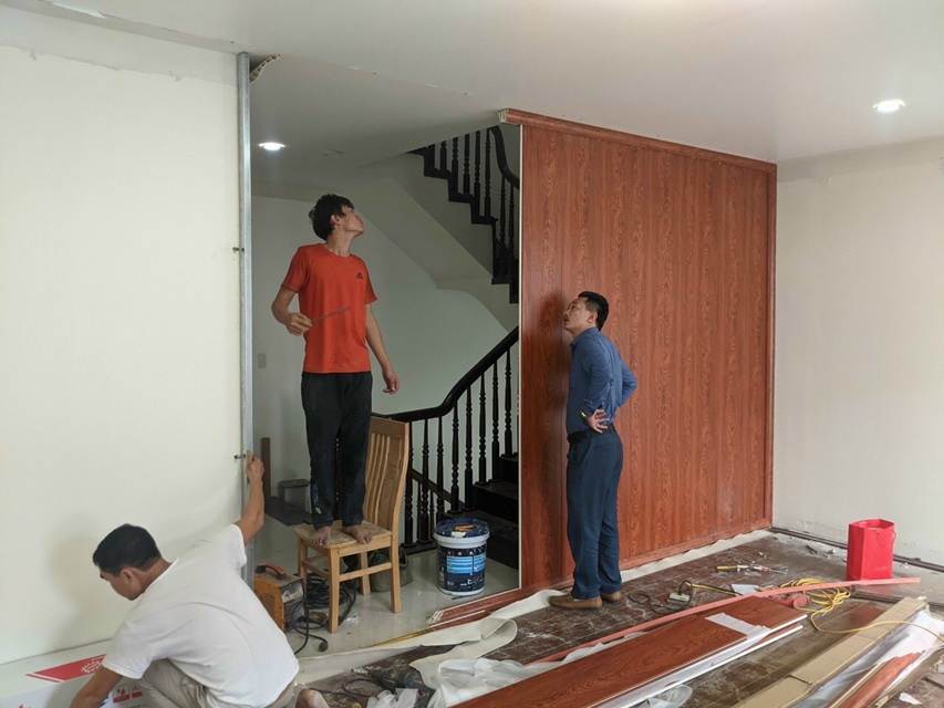 Vách ngăn có thể tháo dỡ và lắp đặt lại một cách dễ dàng, nhanh chóng mà không gây hư hại 