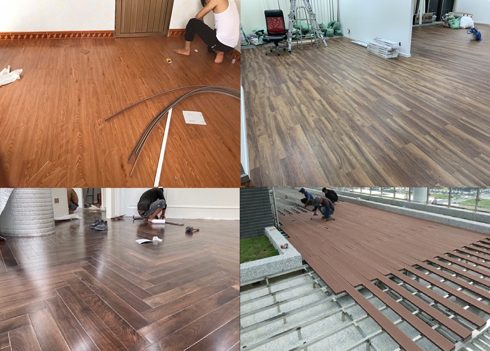 Khách hàng tự thi công sàn nhựa tại nhà